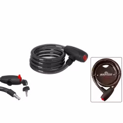 Замок противоугонный Rapido HS-1012K, 12/1200 мм, черный