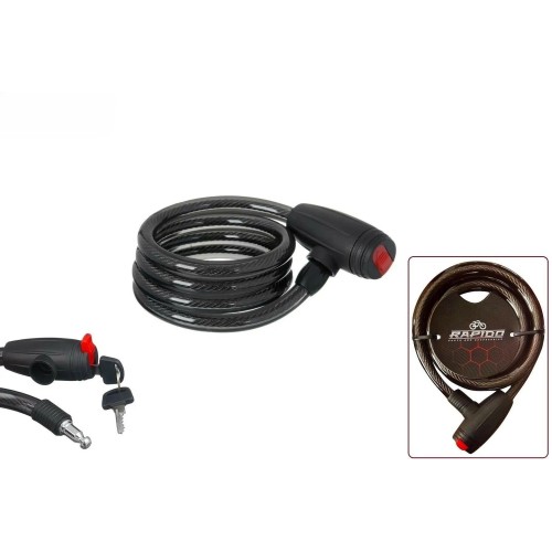 Замок противоугонный Rapido HS-1012K, 12/1200 мм, черный