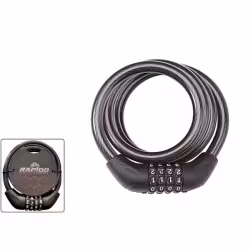 Замок противоугонный Rapido УТ00028269, 12/1200 мм, черный