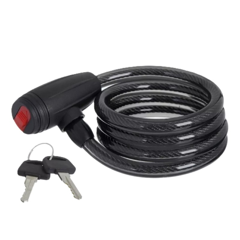 Замок противоугонный ACME ZX-2129, 15/1000 мм , черный