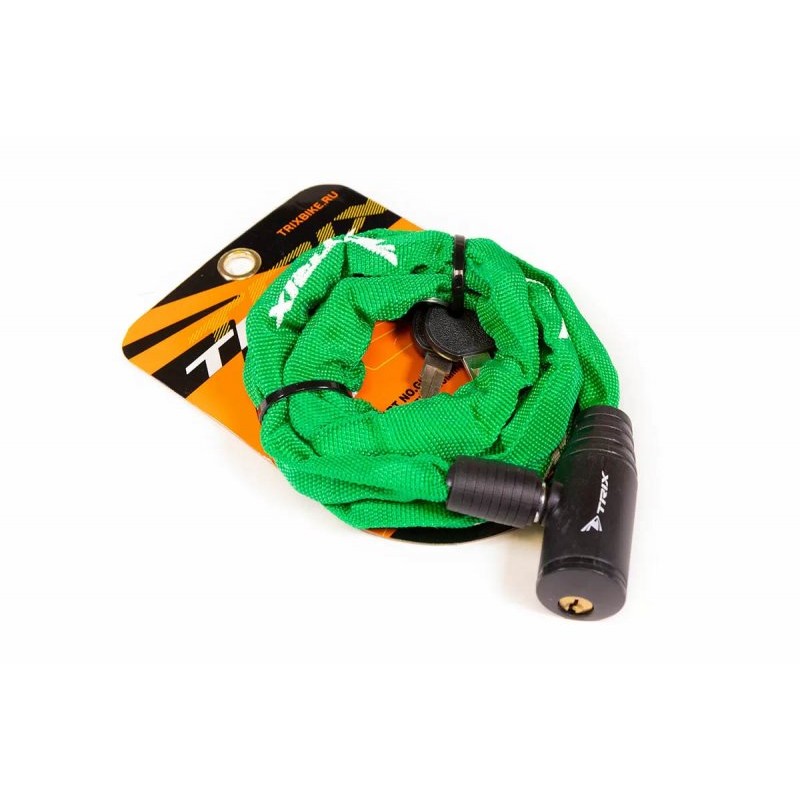 Замок противоугонный, 3.5/1200 мм, зеленый