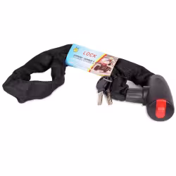 Замок противоугонный Lock ZH-003BK, 6/1000 мм, черный