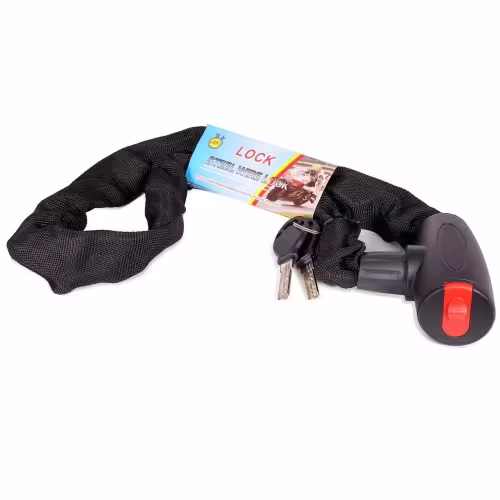 Замок противоугонный Lock ZH-003BK, 6/1000 мм, черный