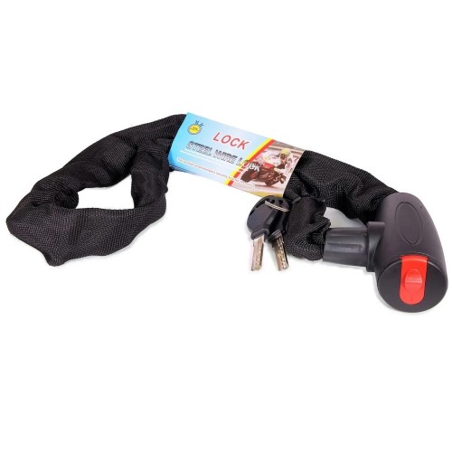 Замок противоугонный Lock ZH-003BK, 6/1000 мм, черный