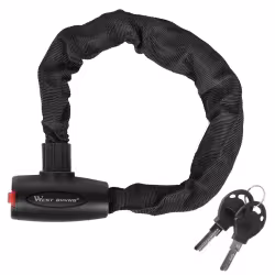 Замок противоугонный West Biking GK101.715, 6/1200 мм, черный