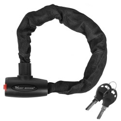 Замок противоугонный West Biking GK101.715, 6/1200 мм, черный