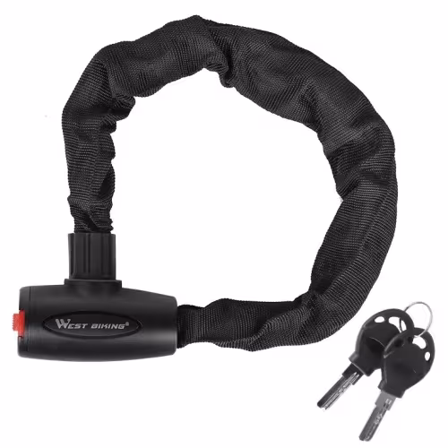 Замок противоугонный West Biking GK101.715, 6/1200 мм, черный