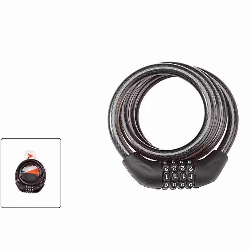 Замок противоугонный кодовый Forward GD11-925 8х1500 мм, черный