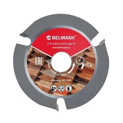 Диск пильный по дереву Belmash RD136A, 115х3.8/22.2 мм