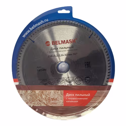 Диск пильный по ламинату Belmash RD140B, 250x3,2/2,0x32/30, 96T