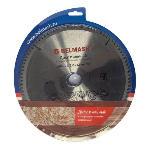 Диск пильный по ламинату Belmash RD140B, 250x3,2/2,0x32/30, 96T