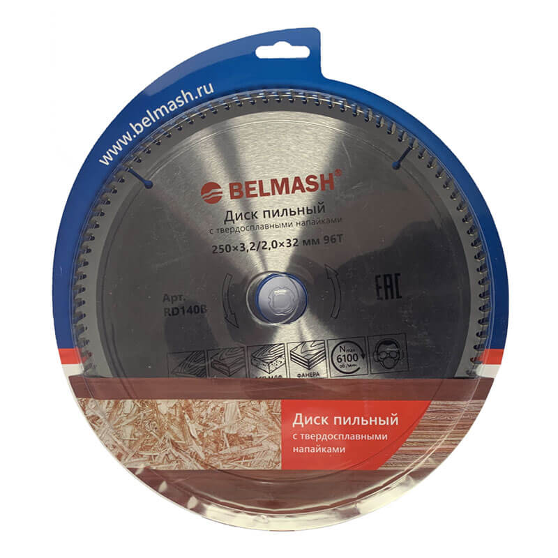 Диск пильный по ламинату Belmash RD140B, 250x3,2/2,0x32/30, 96T