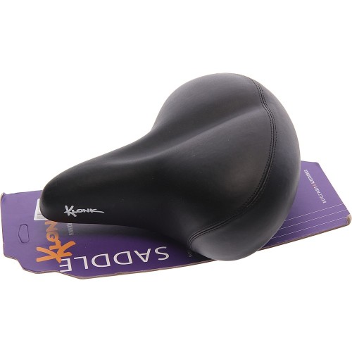 Седло велосипедное Klonk 11513 Elastomer Comfort Series, 262х243 мм, черное