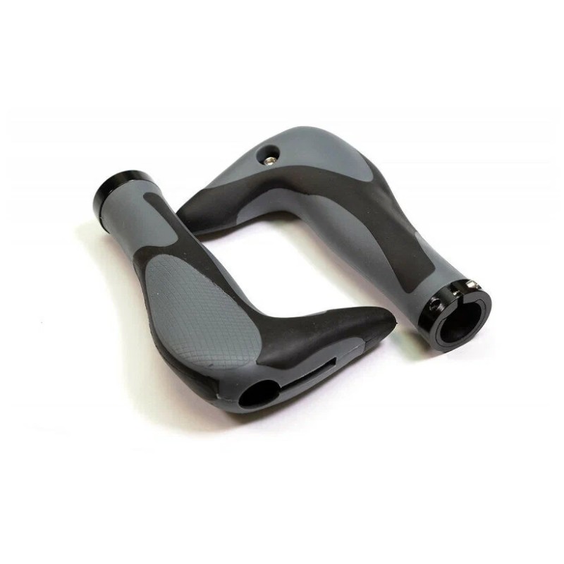 Грипсы для велосипеда Trix HL-G205-GREY-BLACK, 150 мм, серый/черный