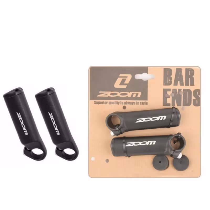 Рога на руль Zoom A27 RBEMTA270001, алюминиевые, 100 мм, Lock On, черный