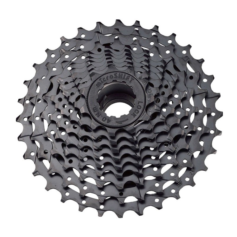 Кассета велосипедная MicroShift CS-H081, 8 скоростей, 11-34T, сталь, черный