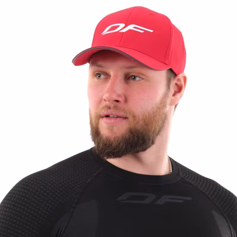 Кепка-бейсболка Dragonfly Classic Red/Grey, хлопок, красный