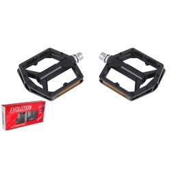 Педали пластиковые Evolution ALNC-555S, 111x106 мм, на промподшипниках 9/16