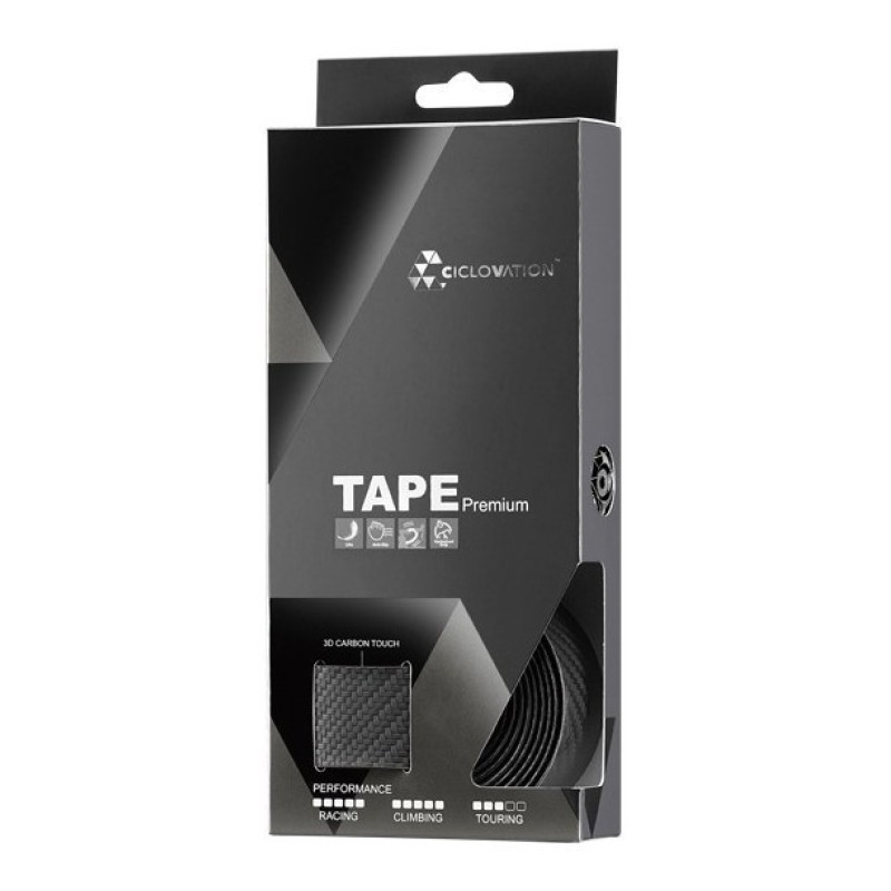 Обмотка руля Ciclovation 3D Carbon Touch Black, 2000x30 мм, черный