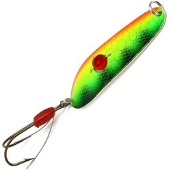 Блесна колеблющаяся Kuusamo Rasanen 70 мм, 20 г, цвет BL/GR/Fye/FR-S, UV