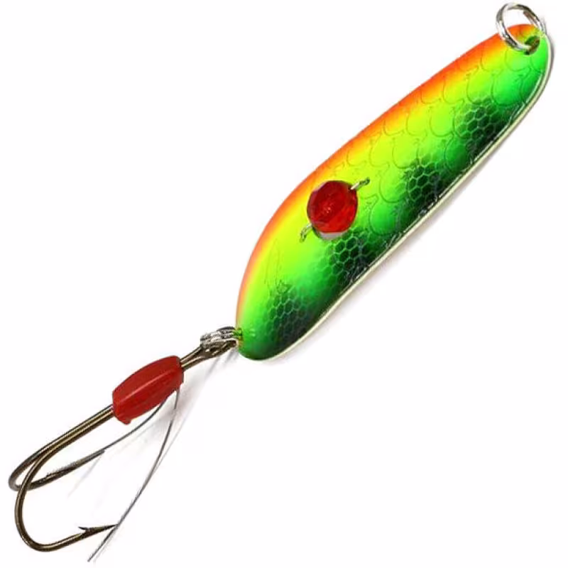 Блесна колеблющаяся Kuusamo Rasanen 70 мм, 20 г, цвет BL/GR/Fye/FR-S, UV