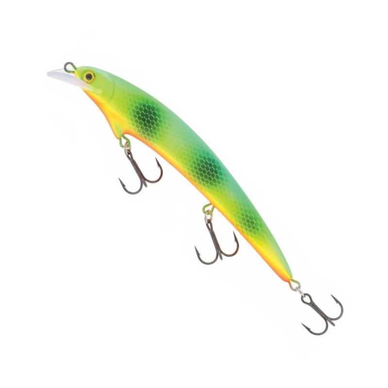 Воблер плавающий Kuusamo Santeri, 130 мм, 15 гр, цвет BL/GR/Fye/FR,UV