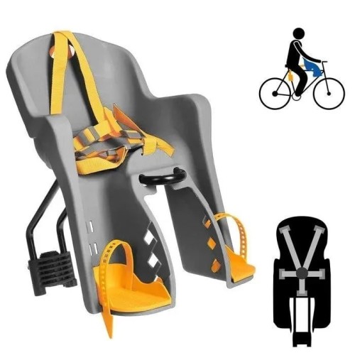 Кресло детское BQ BG-6 крепление заднее дугой на раму, нагрузка 15 кг, цвет серый