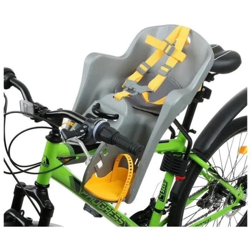 Кресло детское BQ BG-6 крепление заднее дугой на раму, нагрузка 15 кг, цвет серый