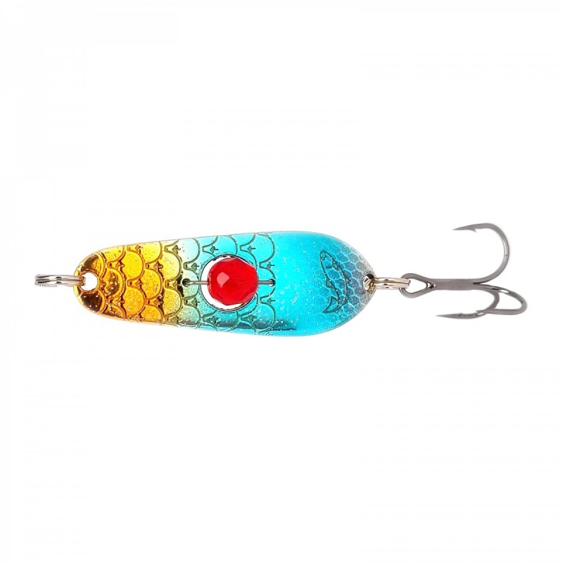 Блесна Kuusamo Rasanen (бусинка), 5 см, 11 гр, цвет GL/R/O/BLU-S, UV