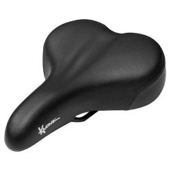 Седло велосипедное Klonk 11512 Elastomer Comfort Series, 256х195 мм, черный