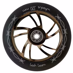 Колесо для самоката Tech Team Big Brock Brown E-plated, 120 мм, черный/коричневый