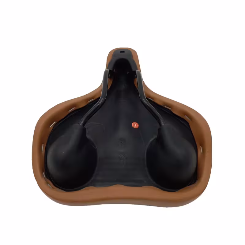 Седло велосипедное Knus KS-7041 Comfort Series, 265х215 мм, коричневый