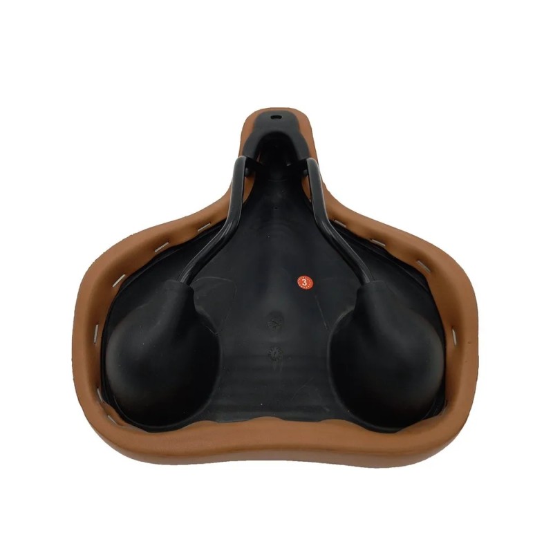 Седло велосипедное Knus KS-7041 Comfort Series, 265х215 мм, коричневый