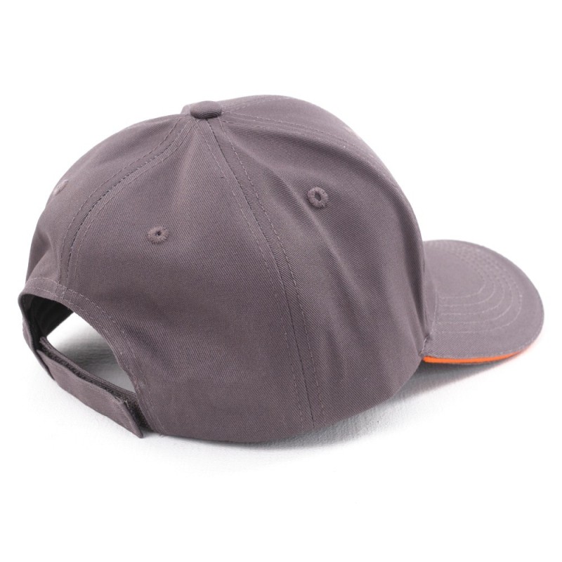 Кепка-бейсболка Dragonfly Classic Racing Sport Grey/Orange, хлопок, серый