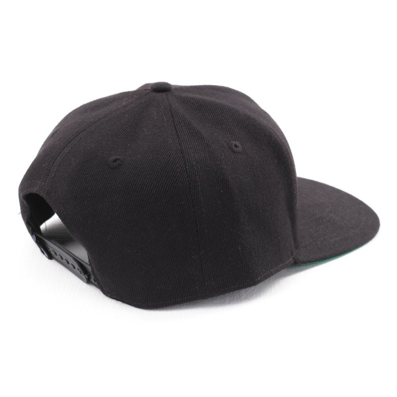 Кепка-бейсболка Dragonfly Modern Classic Black/Green/White, хлопок, черный