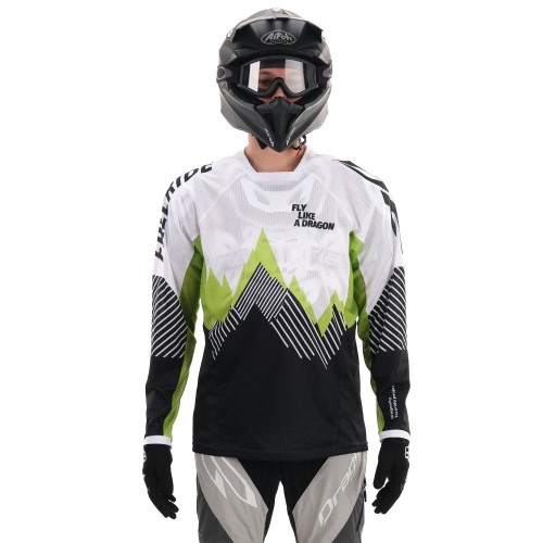 Джерси мужское Dragonfly Black-White 2020, полиэстер, белый/черный, размер S