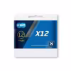 Цепь велосипедная Kmc X12 Black, 12 скоростей, 126 звеньев, черный