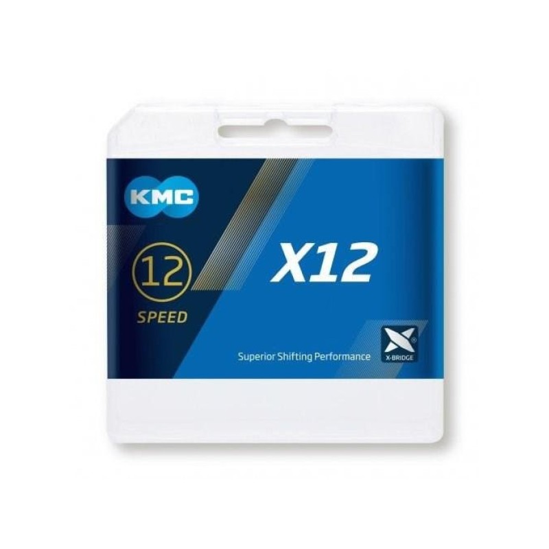 Цепь велосипедная Kmc X12 Black, 12 скоростей, 126 звеньев, черный