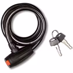 Замок противоугонный Golden Key GK101.110B 12х800 мм, трос в пластиковой оболочке, 2 ключа
