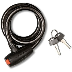 Замок противоугонный Golden Key GK101.110B 12х800 мм, трос в пластиковой оболочке, 2 ключа