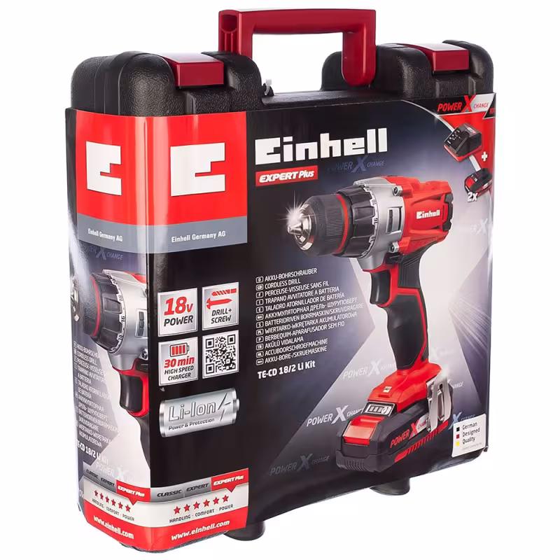Дрель аккумуляторная Einhell PXC TE-CD 18/2 Li Kit