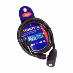 Замок противоугонный ZX-2102 8х1000 мм 2 ключа, черный