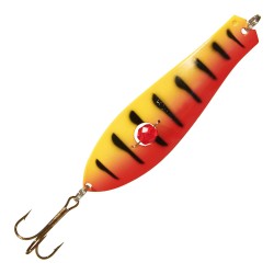 Блесна колеблющаяся (бусинка) Kuusamo Professor 2, 90 мм, 26 гр, цвет BL/R/Ye-C