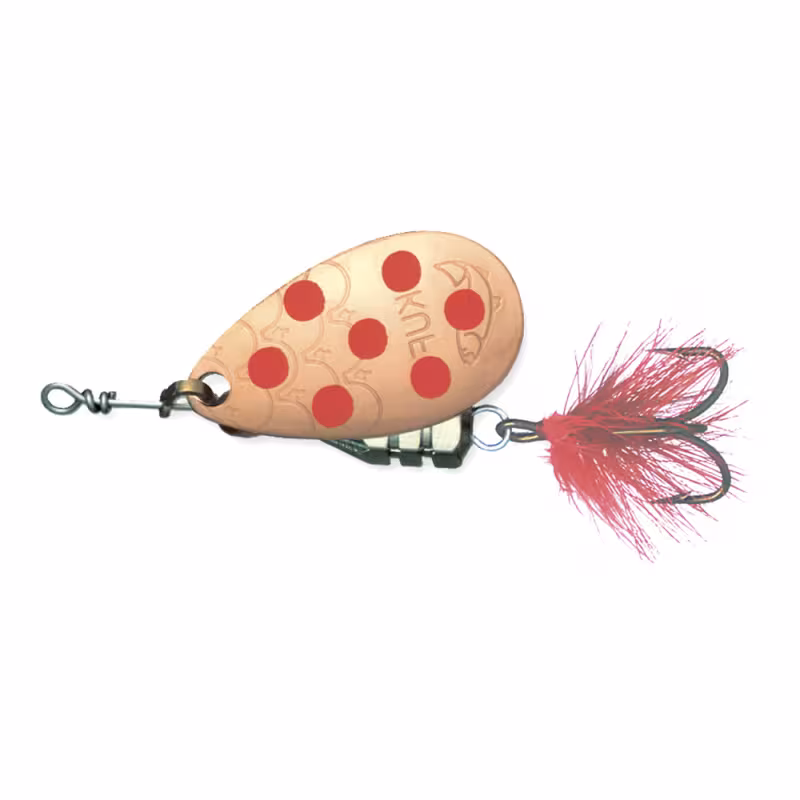 Блесна вращающаяся Kuusamo Kuf-Lippa, с оперением, 4 см, 5 гр, цвет C-R