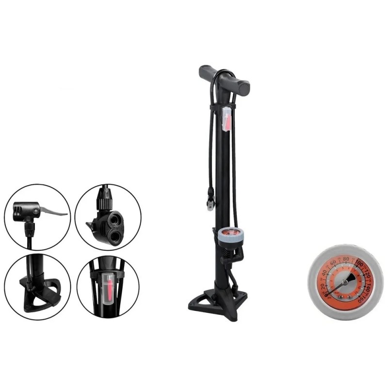 Насос напольный для велосипеда Rapida  GP-5435B УТ00028245