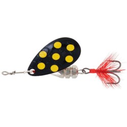 Блесна вращающаяся Kuusamo Kuf-Lippa, с оперением, 4 см, 7 гр, цвет BL/Ye-C