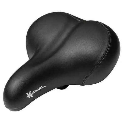 Седло велосипедное Klonk 11511 Elastomer Comfort Series, 243х200 мм, черный