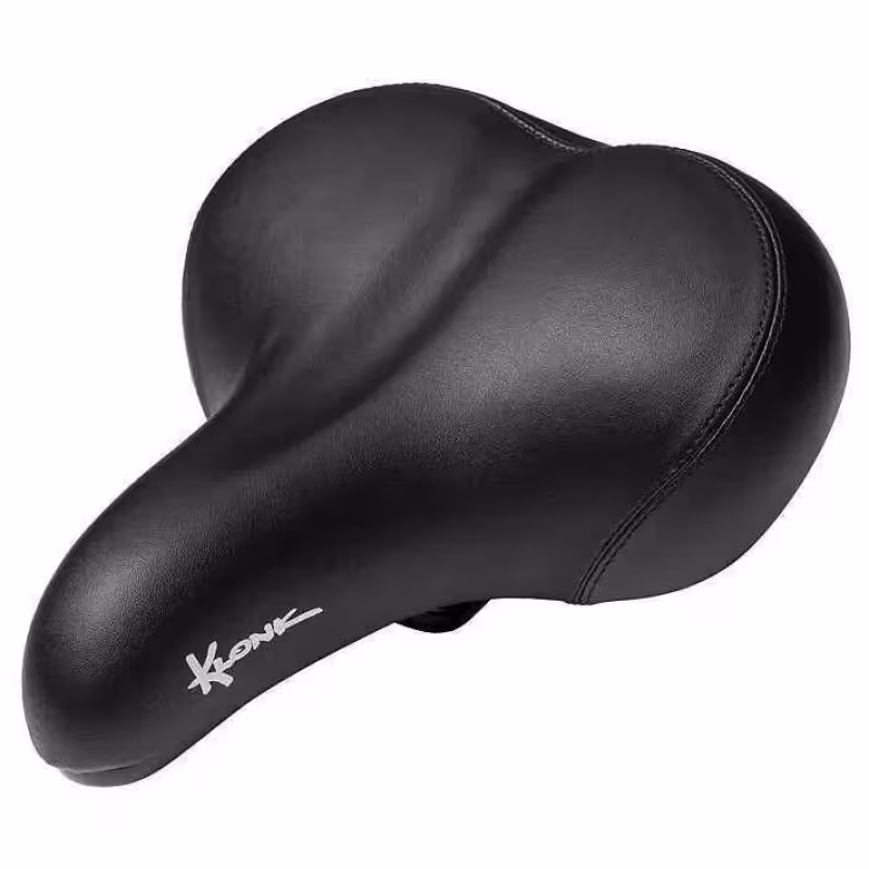 Седло велосипедное Klonk 11511 Elastomer Comfort Series, 243х200 мм, черный