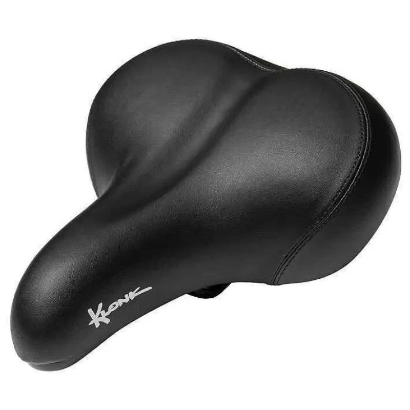 Седло велосипедное Klonk 11511 Elastomer Comfort Series, 243х200 мм, черный