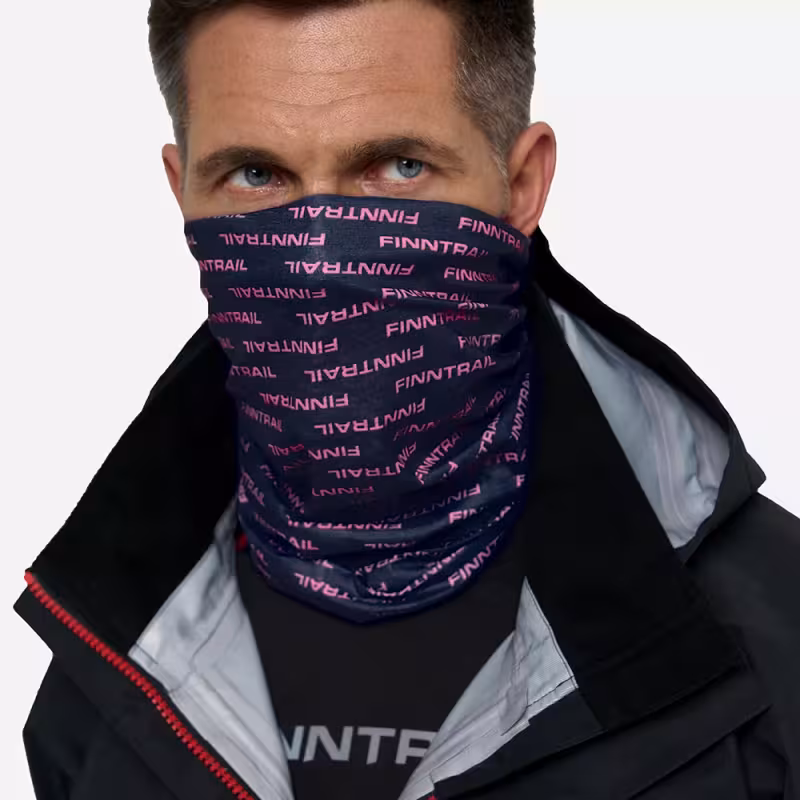 Шарф-бафф Finntrail Tube 9800 DarkGreyPowder, серый/розовый, размер универсальный